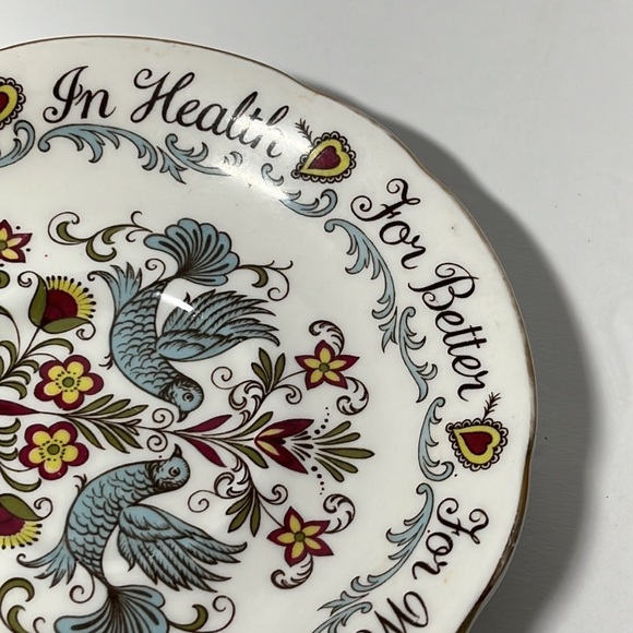 Paragon Happy Wedding Anniversary Saucer Bone‎ China England Commemorative Plate - Picture 4 of 5